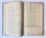  - [Manuscript, account book, 1807] Register der huijsen, landen, renten en capitaalen toebehoorende aan Hend. Wilh. Crahaij, weduwnaar van Maria Anna Reuleaux, verniewt den 15 Julij 1807. Manuscript, folio, 95 pagina's in moderne half linnen ban...