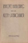  - Beknopte handleiding voor den klein-landbouwer