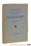 Auda, Antoine. - L'ecole musicale Liegeoise au Xe siecle. Étienne de Liége.