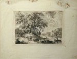 BEMME, JOANNES, - Landscape with figures waiting near a ferry