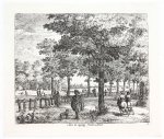 Jan Vincentsz. van der Vinne (1663-1721) - [Antique print, etching] Aan D. ingang Van den Hout, published 1690, 1 p.