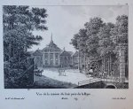 Jean Baptiste Madou (1796-1877), Otto Howen(1774-1848) - [Antique print, lithography] Vue de la maison du bois pres de la Haye (Huis ten Bosch Den Haag), published 1825.