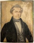  - [Antique miniature portrait] Portrait of a man ca. 1850, 1 p.