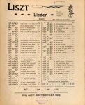 Liszt, Franz und Eugen D`Albert: - Liszt Lieder. Revidiert / Neue Ausgabe von Eugen D`Albert. No. 1, 6 (3 versch, Tonarten), 7,10, 13 (2x), 18, 22, 25, 27, 37 (2x), 39, 58, 60 (2x)