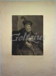 FREY, JOHANNES PIETER DE, - Seated old man with a stick