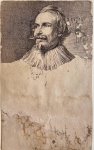 after Anthony van Dyck (1599-1641) and Schelte Adamsz. Bolswert (c. 1586-1659) - Antique print, etching I Portrait of Paul de Vos, published 19th century, 1 p.
