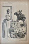 Braakensiek, Johan (1858-1940) - [Original lithograph/lithografie by Johan Braakensiek] Een chemicus aan "Buitenlandsche Zaken", 10 November 1895, 1 pp.