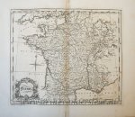 John Gibson (fl. 1750-1792) - [Antique print, etching and engraving] Map of France, published ca. 1750.