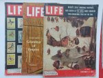 Redactie - 3 x Life - (1958 , 1959, juli 1954,  Grandeur of empire , rainbow of stamps , Thye swiss fam.)