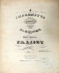 Schubert, Franz: - [D 935, Nr. 1] 4 Impromptus pour le piano. Op. 142. Dediés à Monsieur Fr. Liszt par les Editeurs A. Diabelli et Compag. Cah. [handschr.:] 1