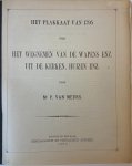MEURS, P. VAN - Het plakkaat van 1795 over het wegnemen van de wapens enz. uit de kerken, huizen enz. Rijswijk 1902, 8 p.