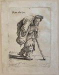 Jan Gillisz. van Vliet (1605-1685) - Antique print, etching | A hunchbacked beggar, published 1632, 1 p.
