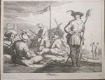Bloemaert, Frederick - Genre print Calender month June I Print for the month Junius (Juni) (from the series of 12 months) made by Frederick Bloemaert after Abraham Bloemaert, 1 p.