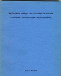 Wijnne, H. J. A - Multivariate analyse van selectieve interacties. Receptorbinding, gas- en vloeistofverdeling, vloeistofchromatografie