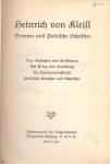 Kleist, H. von  (ds1293) - Dramen und Politische Schriften