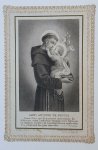 Charles Letaille (fl. 19th c.), Eugene Boumard (fl. 19th c.) - [Devotional print, canivet] C. Letaille / E. Boumard SAINT ANTOINE DE PADOUE, 19th century.