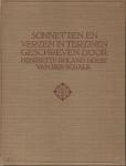 Roland Holst-van der Schalk, Henriëtte - Sonnetten en verzen in terzinen geschreven