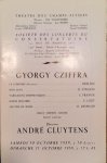 Paris: - [Programmheft] Société des Concerts du Conservatoire. Gyorgy Cziffra, Direction André Cluytens
