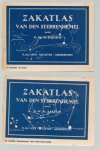 Bakhuis, R.W.M. - 1e deeltje Zakatlas van den sterrenhemel + 2e deeltje Supplement voor Ned. Oost Indie ( complete set ZELDZAAMN )