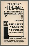 Ten Brink (Meppel) - Ten Brink's ideaal verkeerskaart van Nederland  No 10 - Almelo Enkhuizen - Stavoren - Zwolle