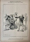 Braakensiek, Johan (1858-1940) - [Original lithograph/lithografie by Johan Braakensiek] Burgerplicht en de Liberale Unie, De ontvangst van de politieke Jozua en Kaleb, 3 Februari 1895, 1 pp.