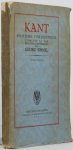 KANT, I., SIMMEL, G. - Kant. Sechzehn Vorlesungen gehalten an der Berliner Universität.