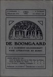 DE RIDDER, ANDRE (red.)/ VAN OFFEL, EDMOND (red.)/ VAN HECKE, GUST (red.)/ VAN WALDEN, HUGO (red.)/ VAN HECKE, FIRMIN (red.)/ KENIS, PAUL (red.). - DE BOOMGAARD.1911, nummer 4 april  jaargang 2