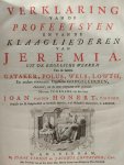 Gataker / Polus / Wels / Lowth / Honert (en andere voorname Engelsche Godgeleerden) - Verklaring van de geheele heilige schrift: Verklaring van de profeetsyen en van de Klaagliederen van Jeremia Deel 9 1e en 2e stuk