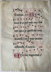  - [Manuscript Antiphonal] Leaf of Antiphonal or Choir Missal on vellum, ca. 1610, 1 p.