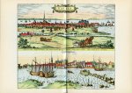 Braun, Georg/ Hogenberg, Frans - Oude Europese stadsgezichten. 24 gekleurde prenten. Vert.: J.M. Palm