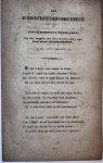 Utberg, S. - [Theology, Zoetermeer, 1841] Aan De Remonstrantsch-hervormde Gemeente van Soetermeer en Zegwaart bij het leggen van den eersten steen aan haar nieuw Kerkgebouw op den 13den April 1841, 3 pp.