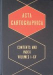 Horn, dr. Werner (compiled and edited by) - Acta Cartographica: Contents and Index volumes I-XV Horn, dr. Werner (compiled and edited by) - Acta Cartographica: Contents and Index volumes I-XV