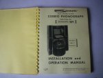 seeburg - Seeburg 160 selection stereo phonograph Jukebox Installation & Operation Manual + Console parts catalog