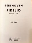 Beethoven, Ludwig van: - Fidelio. Opera in 2 Acts. Full Score