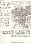 Lichtenberg, Georg Christoph - London-Tagebuch September 1774 bis April 1775 (herausgegeben von Hans Ludwig Gumbert)