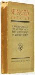 SPINOZA, B. DE, LIEBERT, A., (RED.) - Spinoza-Brevier. Zusammengestellt und mit einem Nachwort versehen.