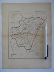  - Oudtijds grensgekleurde lithografie van de Gemeente MIDDELSTUM, Groningen 1867