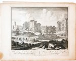 Unknown engraver, Pieter Schenk (1660-1713) - [Antique print, etching/ets, Rome] THERMARUM imp. TRAIANI... Views of Rome [Set title] (Gezicht op Rome: Ruinen van het waterbad van keizer Trajanus, op den Aventyn), published 1705.