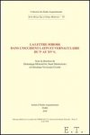 Demartini, S. Shimahara, C. Veyrard-Cosme (eds.) - lettre-miroir dans l?Occident latin et vernaculaire du ve au xve s.