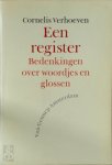 Cornelis Verhoeven 79960 - Een register bedenkingen over woordjes en glossen