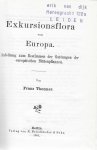 THONNER, Franz - Exkursionsflora von Europa
