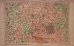 antique map (kaart). - Industriegebiet von Sud-Stafford. (Staffordshire).