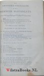 Hesz, (Hess), J. J. - Geschied-Verhaalen des Ouden en Nieuwen Testaments, inzonderheid geschikt voor de Jeugd. In 't Hoogduitsch beschreeven, door een gezelschap in Zurich, onder het bestuur van Joh. Jac. Hesz. In 't Nederduitsch vertaald door Joh. Will. Van Haar. ...