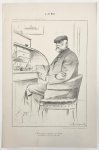 Braakensiek, Johan (1858-1940) - [Original lithograph/lithografie by Johan Braakensiek] J. de Koo, 16 Mei 1909, 1 pp.