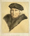 Franquinet naar Holbein. - Original print, lithography 19th century I Portret van schilder Holbein door Franquinet naar Holbein, gepubliceerd in de 19e eeuw, 1 p.