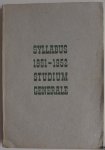Oldewelt H M J, Vollenhoven D H Th, Korevaar A, Gruijter W  Jos de, e.a. - Syllabus 1951-1952 Studium Generale aan de Technische Hogeschool te Delft