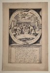 Jacob Matham (1571-1631) - [Antique print, engraving] The Adoration of the Shepherds, published 1606.