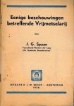 Spaan, J.G. - Eenige Beschouwingen betreffende Vrijmetselarij