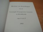divers - Bestuur En Instellingen van De Vereenigde Doopsgezinde Gemeente Te Haarlem van A tot Z