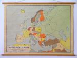 Bakker, W. en Rusch, H. - Schoolkaart / wandkaart van de Landen van Europa